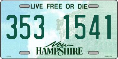 NH license plate 3531541