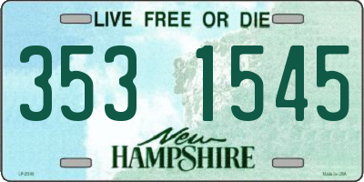 NH license plate 3531545