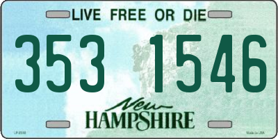 NH license plate 3531546