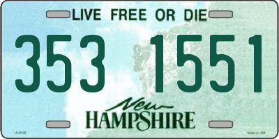 NH license plate 3531551