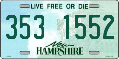NH license plate 3531552