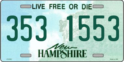 NH license plate 3531553