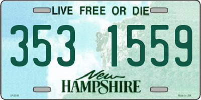 NH license plate 3531559