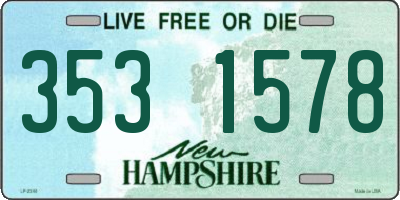 NH license plate 3531578