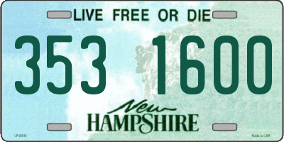 NH license plate 3531600