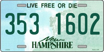 NH license plate 3531602