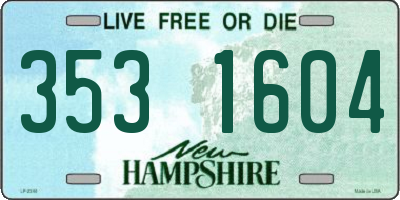 NH license plate 3531604