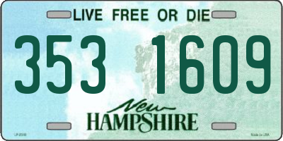 NH license plate 3531609
