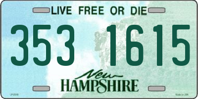 NH license plate 3531615
