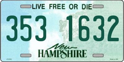 NH license plate 3531632