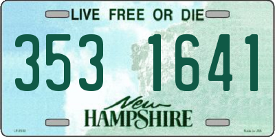 NH license plate 3531641