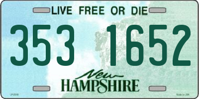 NH license plate 3531652