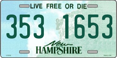 NH license plate 3531653
