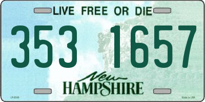 NH license plate 3531657