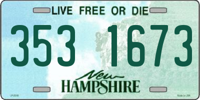NH license plate 3531673