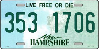 NH license plate 3531706