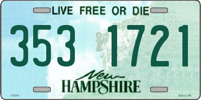NH license plate 3531721