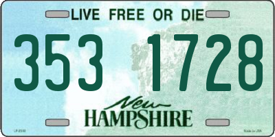 NH license plate 3531728