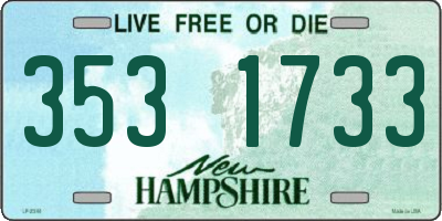 NH license plate 3531733