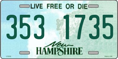 NH license plate 3531735