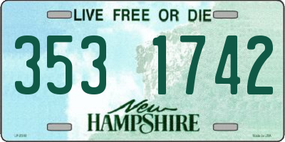 NH license plate 3531742