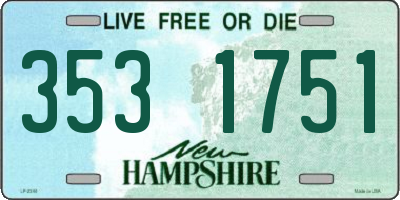 NH license plate 3531751