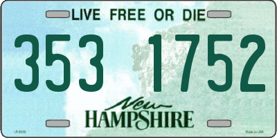 NH license plate 3531752