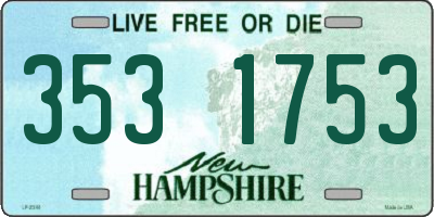 NH license plate 3531753