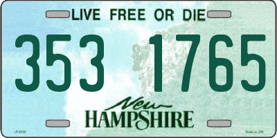 NH license plate 3531765