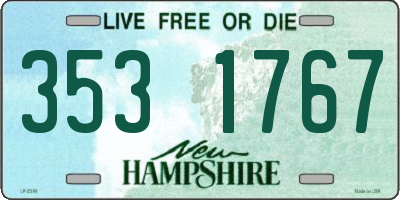 NH license plate 3531767