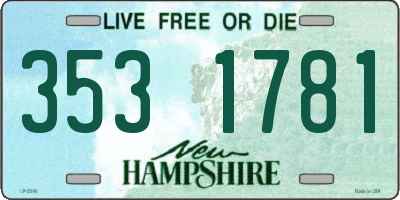 NH license plate 3531781