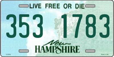 NH license plate 3531783