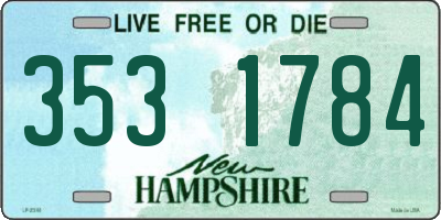 NH license plate 3531784