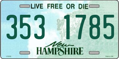 NH license plate 3531785
