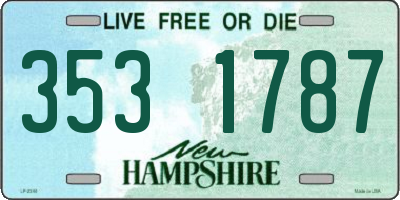NH license plate 3531787