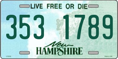 NH license plate 3531789