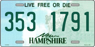 NH license plate 3531791