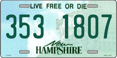 NH license plate 3531807