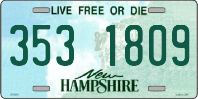 NH license plate 3531809