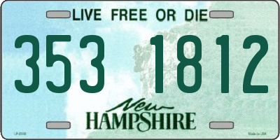 NH license plate 3531812