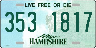 NH license plate 3531817