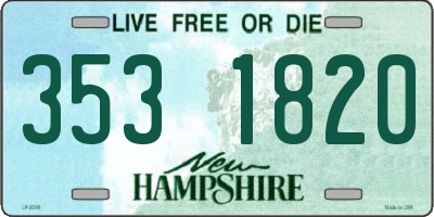 NH license plate 3531820