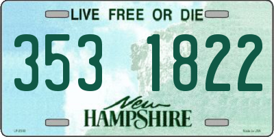 NH license plate 3531822