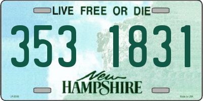 NH license plate 3531831