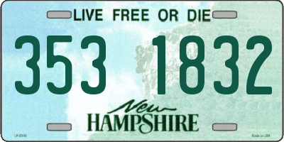 NH license plate 3531832