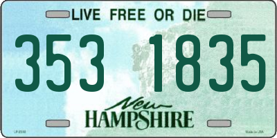 NH license plate 3531835