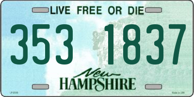 NH license plate 3531837