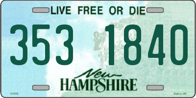 NH license plate 3531840