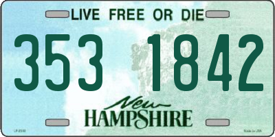 NH license plate 3531842