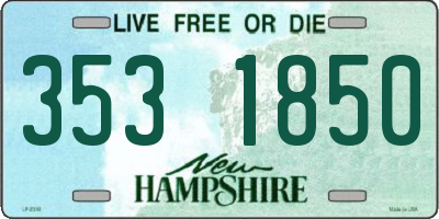 NH license plate 3531850